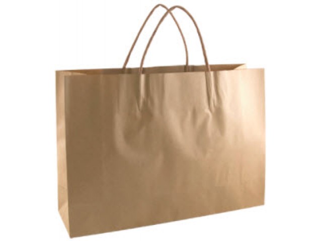 BROWN Twist Handle Gift Bags (Small Landscape) Bundle/10