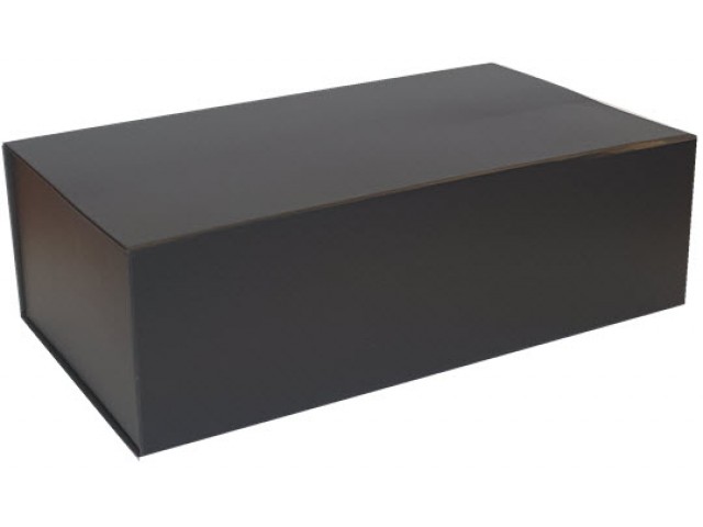 Magnetic Close Wine Box (Double) BLACK