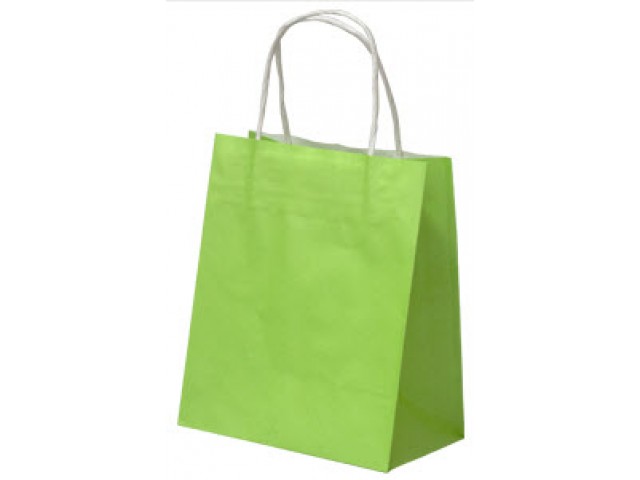 X-Small LIME Twist Handle Paper Gift Bags Bundle/10