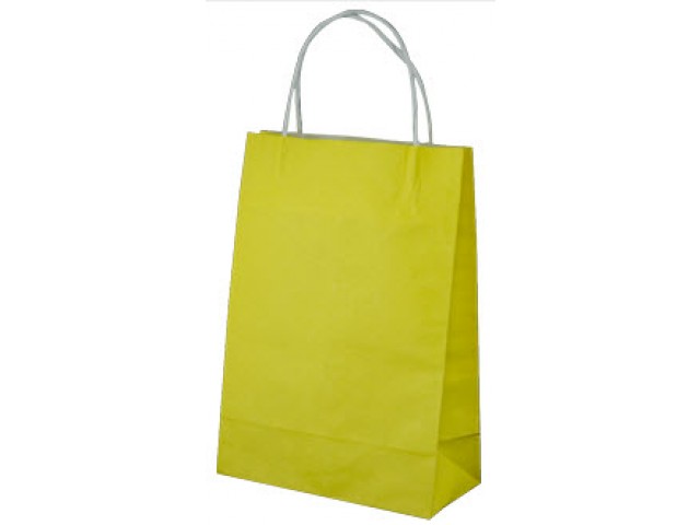 Small YELLOW Twist Handle Paper Gift Bags Bundle/10