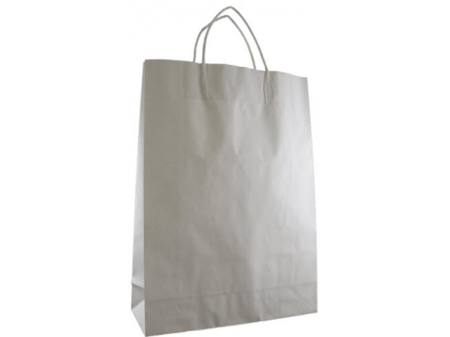 Large WHITE Twist Handle Paper Gift Bags Bundle/10