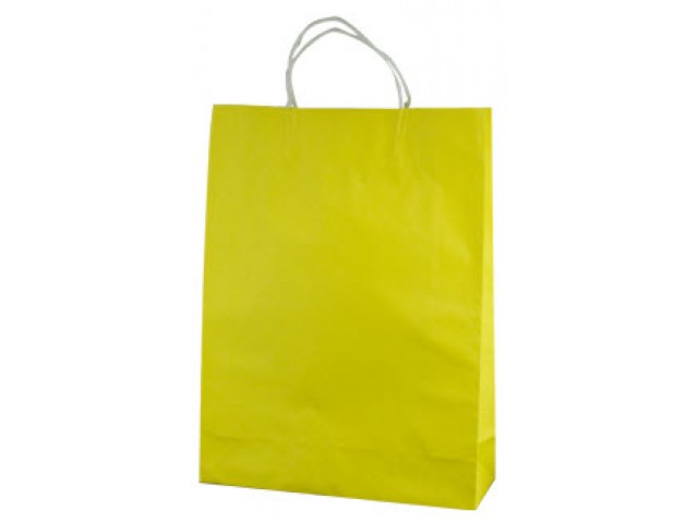 Large YELLOW Twist Handle Paper Gift Bags Bundle/10