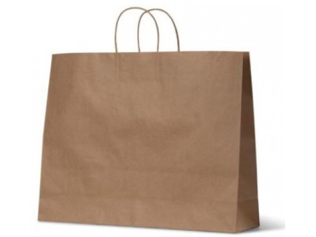 BROWN Twist Handle Gift Bags (Large Landscape) Bundle/10
