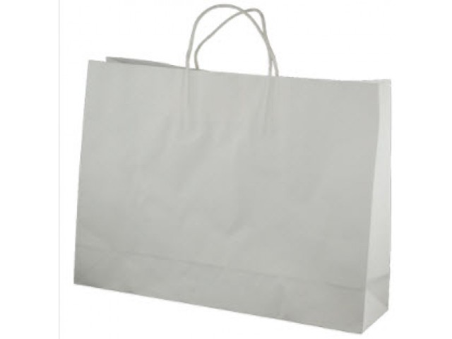 WHITE Twist Handle Gift Bags (Large Landscape) Bundle/10