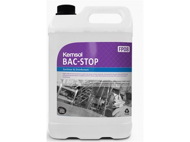 Bac-Stop Sanitiser & Disinfectant (Food Grade) 5L