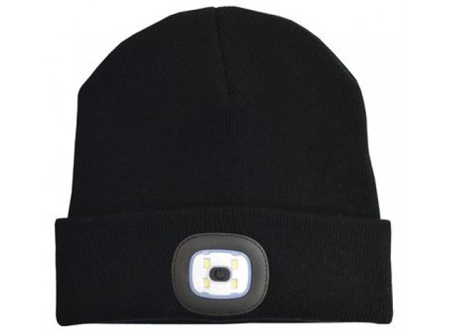 Black LED Headlight Beanie