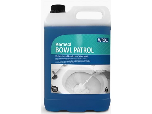Bowl Patrol Disinfects and Deodorises Toilet Bowls 5L (WR01) 