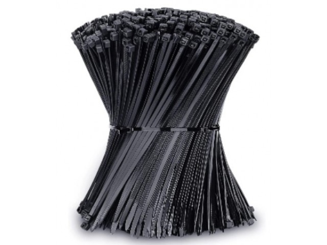 200mm BLACK Cable Ties (BULK Pack/1000)