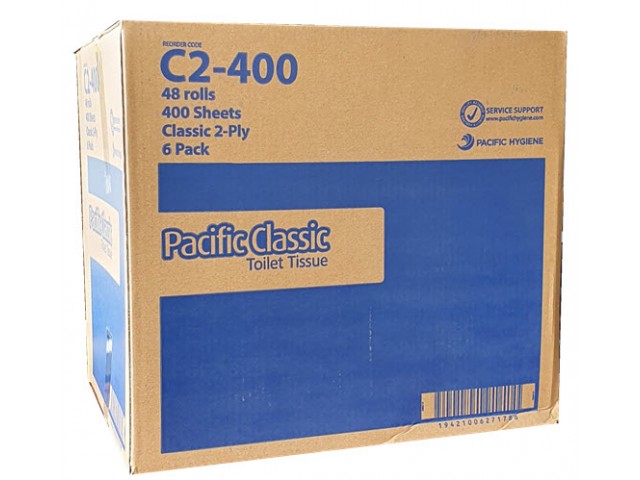 Pacific Classic 2 Ply Toilet Rolls Carton/48