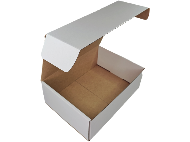 Large (G) WHITE Hinged Lid Cardboard Gift Box