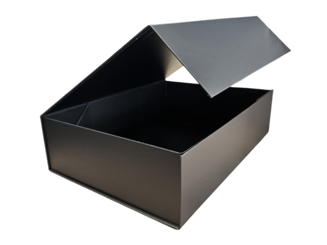Black Gift Box with Magnetic Closure Small A4 Rectangle