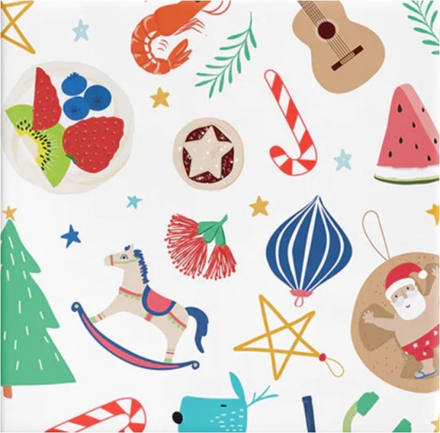 Christmas Day Gift Wrap (White) 600mmx40m Roll › Packaging Products