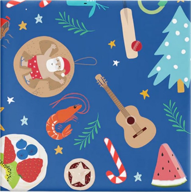 Christmas Day Gift Wrap (Blue) 600mmx40m Roll › Packaging Products