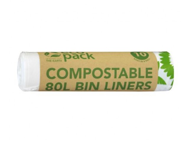 Compostable 80L Bin Liner Roll/10