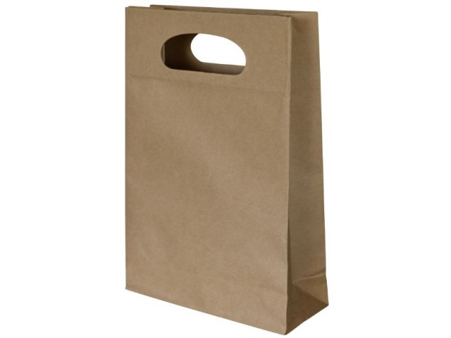 Extra Small Luxury Kraft Gift Bag with die cut carry handle