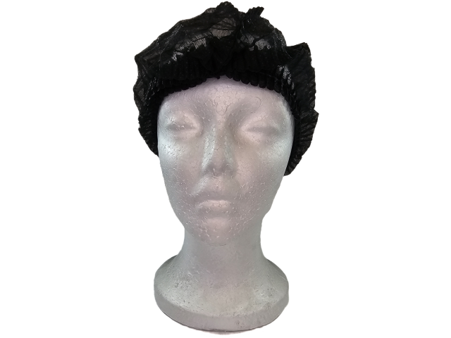 Disposable Black Crimp Hats (Hair Nets) Carton/1000