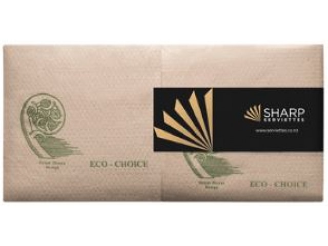 Eco Choice Serviettes (Luncheon) 1PLY 4 FOLD (Pack/200)