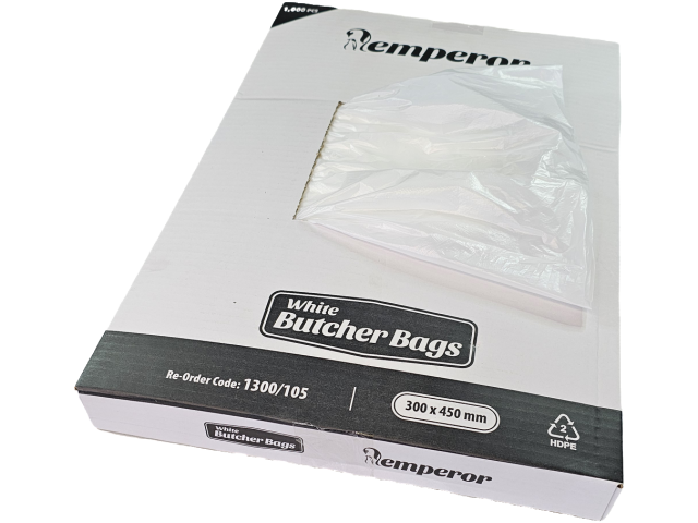 Extra Large White Butcher Bag White Pack/1000