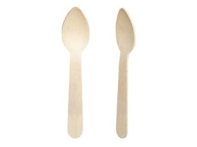Wooden (Sustainable) Cutlery (Packs/100) - Teaspoon