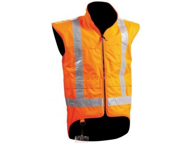 Sou Wester (Fleece Lined) Hi Vis Vest LARGE