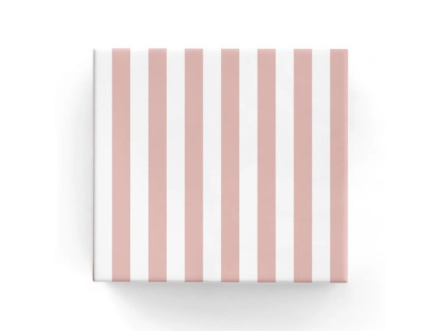 Gift Wrap Cafe Stripe Dusty Pink On Matte