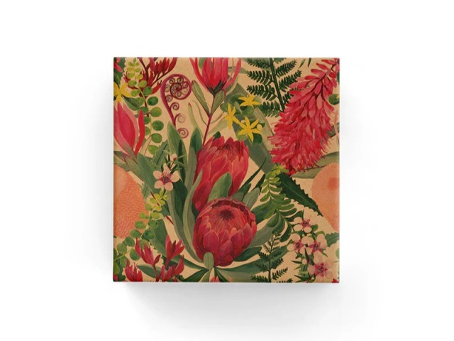 Gift Wrap Protea Garden On Kraft
