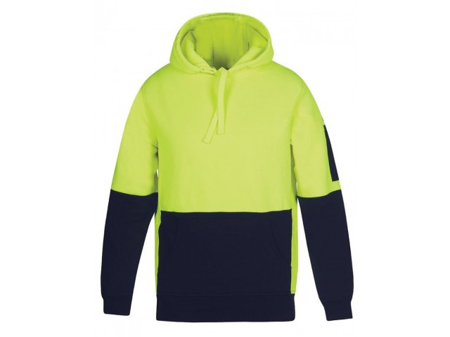 Hi Vis Hoodie (Pull Over) Day Only - LIME/NAVY
