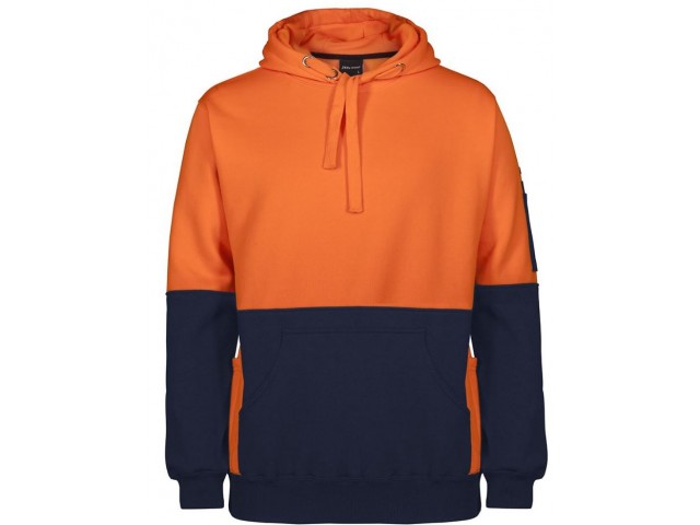 Hi Vis Hoodie (Pull Over) Day Only - ORANGE/NAVY