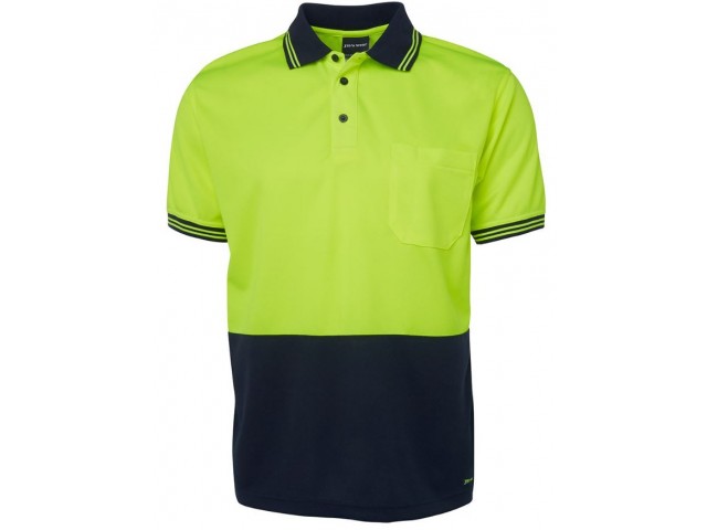 Hi Vis Traditional Polo (Day) LIME/NAVY