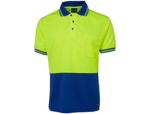 Hi Vis Traditional Polo (Day) LIME/ROYAL