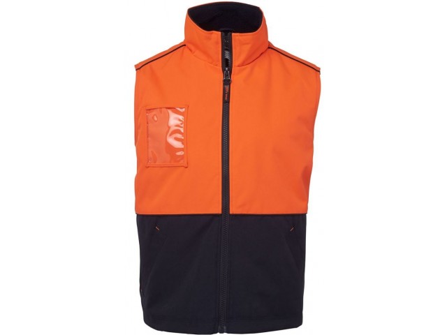 Hi Vis Vest (Fleece Lined) Day Only - ORANGE/NAVY