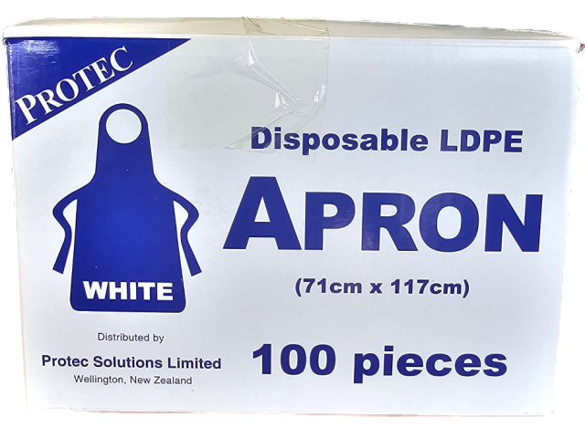 Disposable White LDPE Apron (Box/100)