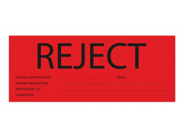 Reject - RIPA Labels Roll/330