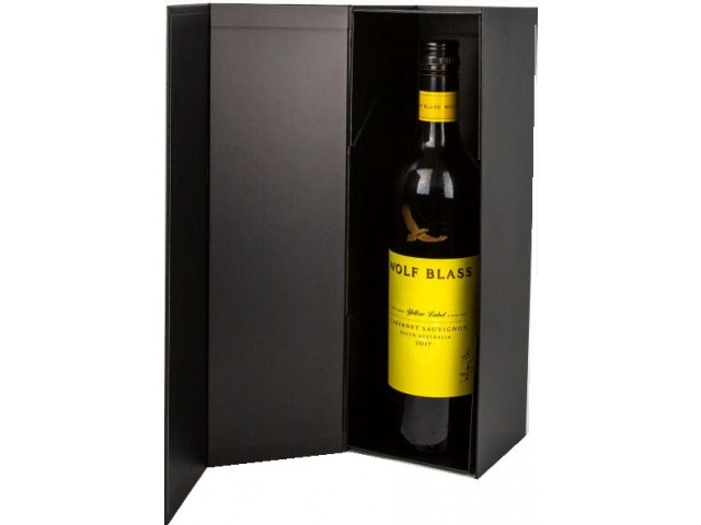 Magnetic Close Wine Box (Single) BLACK