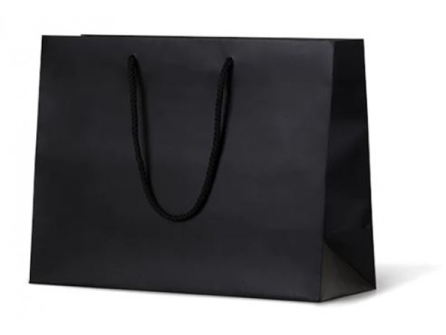 Medium BLACK Matte Laminate Carry Bag