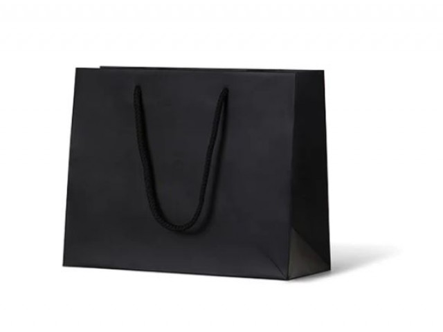 Small BLACK Matte Laminate Carry Bag