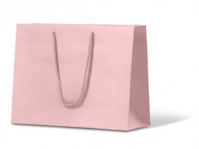 Medium PASTEL PINK Matte Laminate Carry Bag