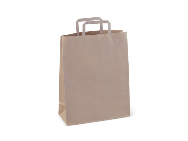 Brown Paper Flat Fold Handle Carry Bag (No 60) Each
