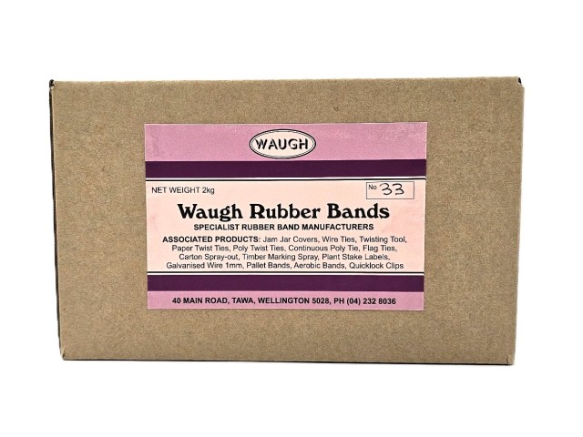No 33  Rubber Bands (2KG Box)