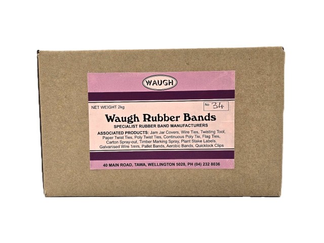 No 34  Rubber Bands (2KG Box)