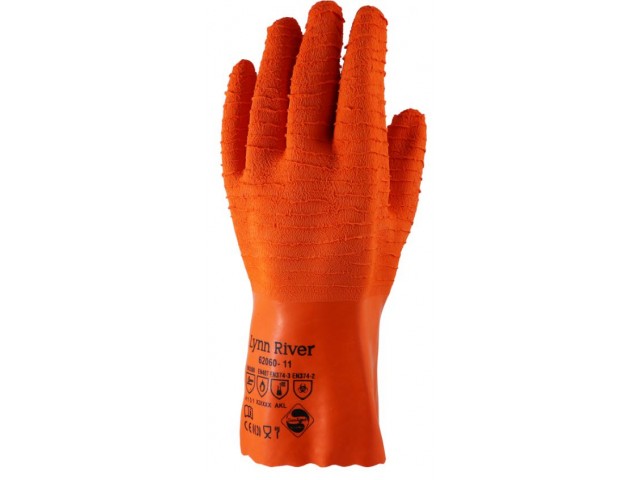 Ultra Grip Orange Rubber Glove