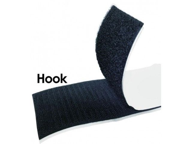 Texilon 'Hook' Strip Black 25mm x 25m Roll