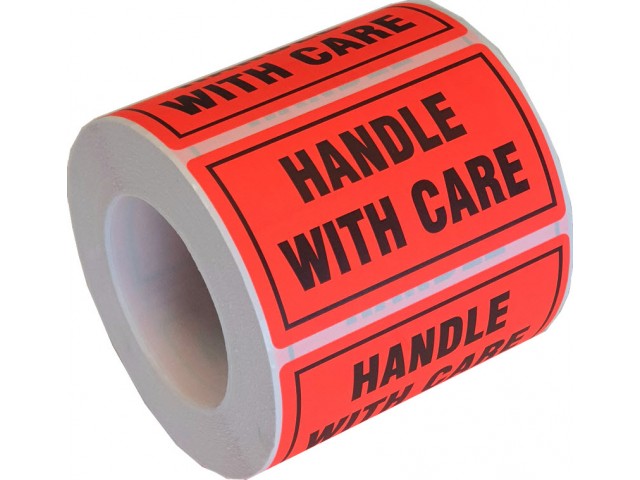 Small Handle With Care - Shipping Labels Roll/500