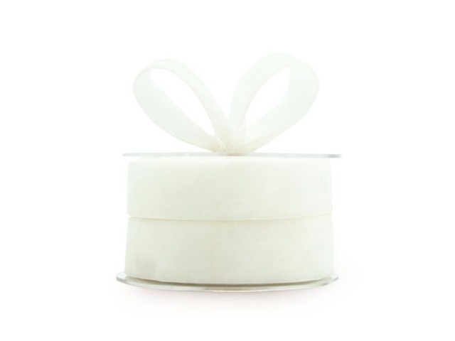 White Soft Velvet Woven Edge Ribbon