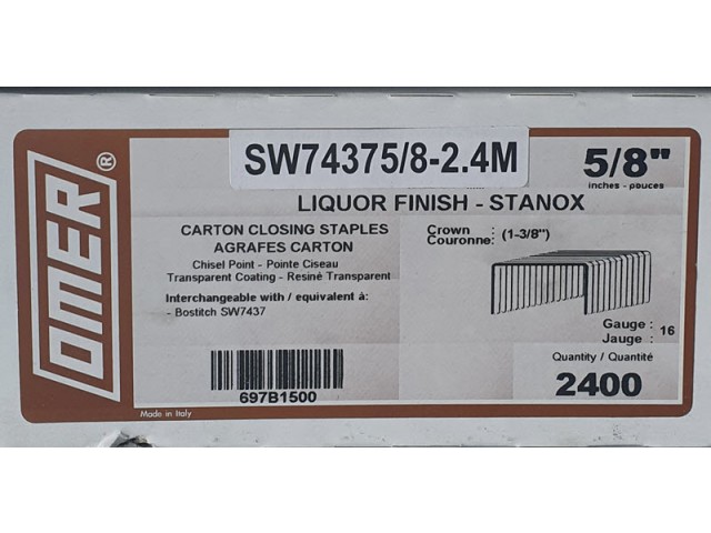 Carton Closing Staples SW74375/8-2.4M (Box 2400)