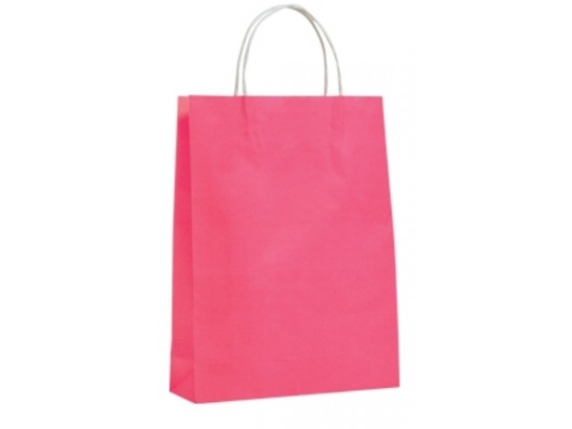 Medium PINK Twist Handle Paper Gift Bags Bundle/10