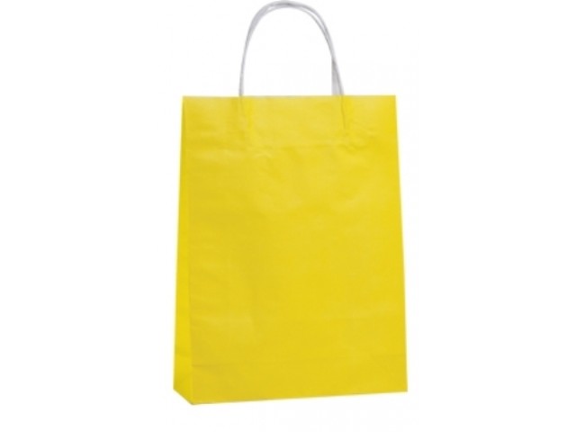 Medium YELLOW Twist Handle Paper Gift Bags Bundle/10