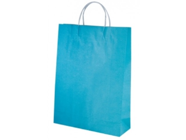 Large BLUE Twist Handle Paper Gift Bags Bundle/10