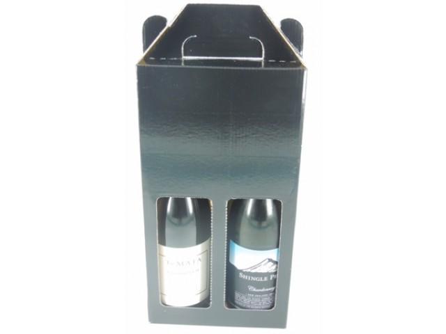 2 Bottle Wine Carry Pack GLOSS BLACK