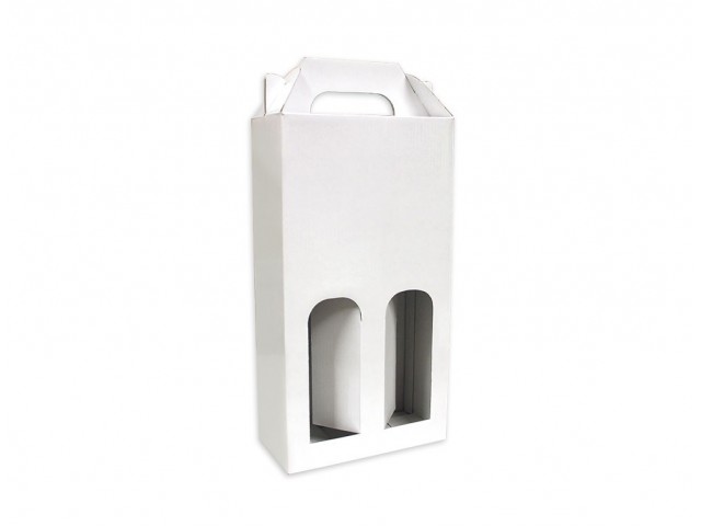 2 Bottle Wine Carry Pack WHITE